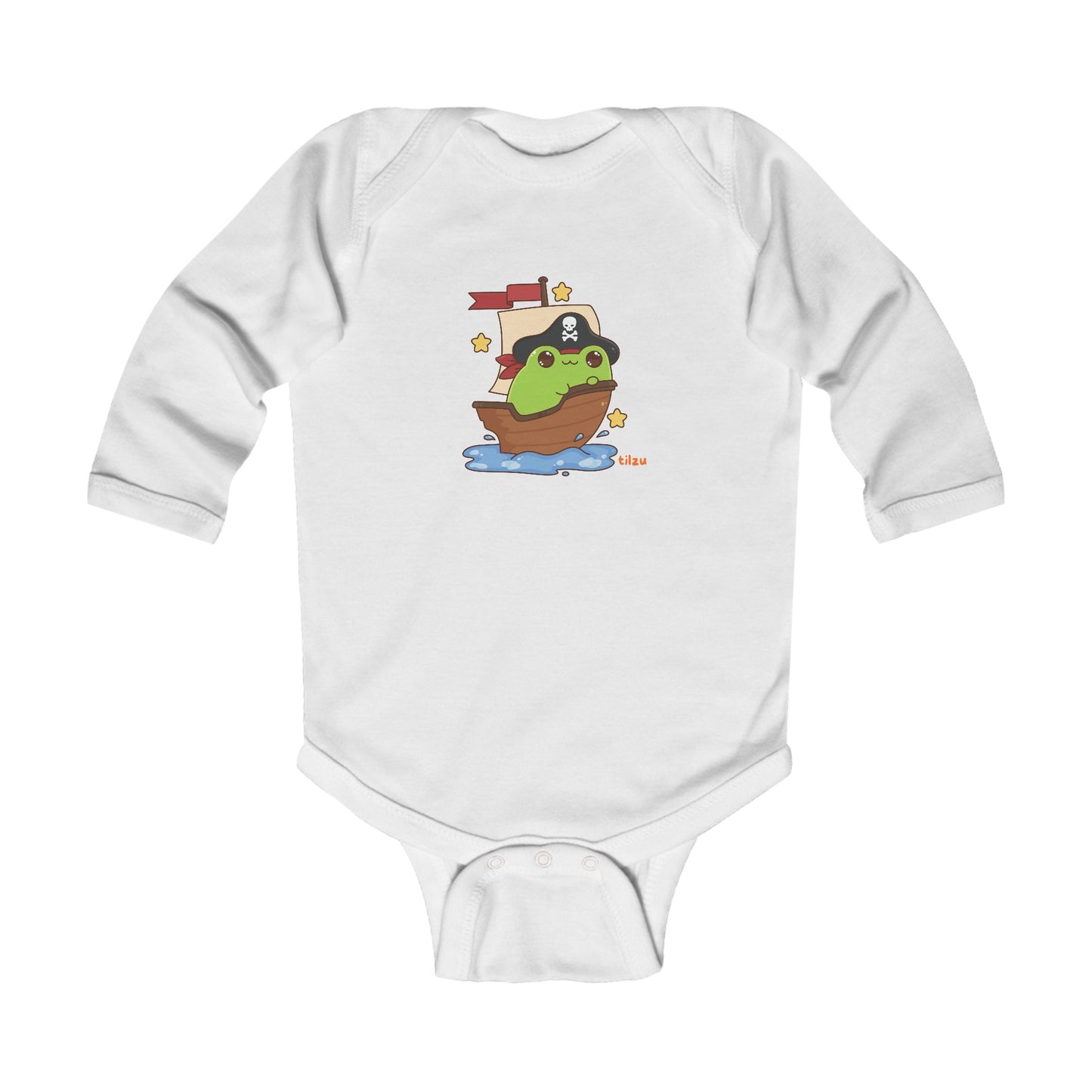 Infant Long Sleeve Bodysuit - Frog