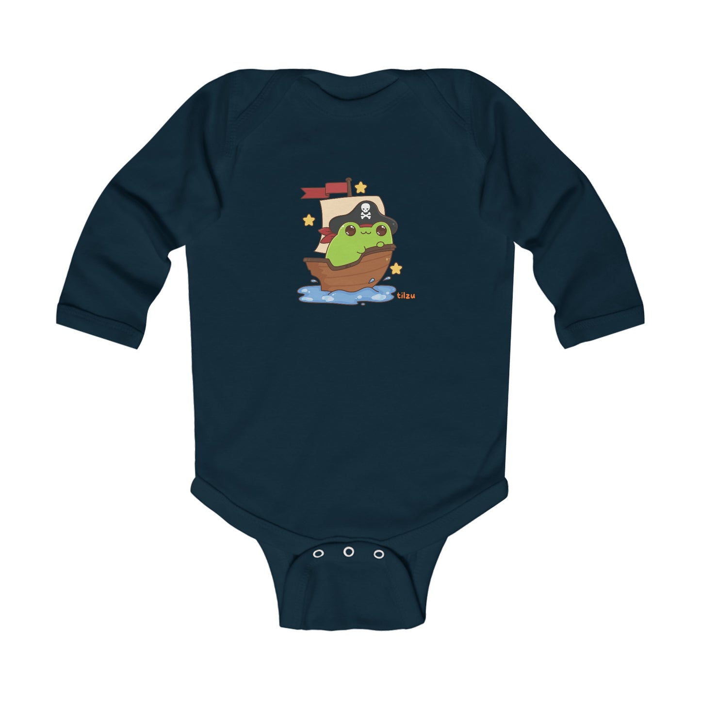 Infant Long Sleeve Bodysuit - Frog