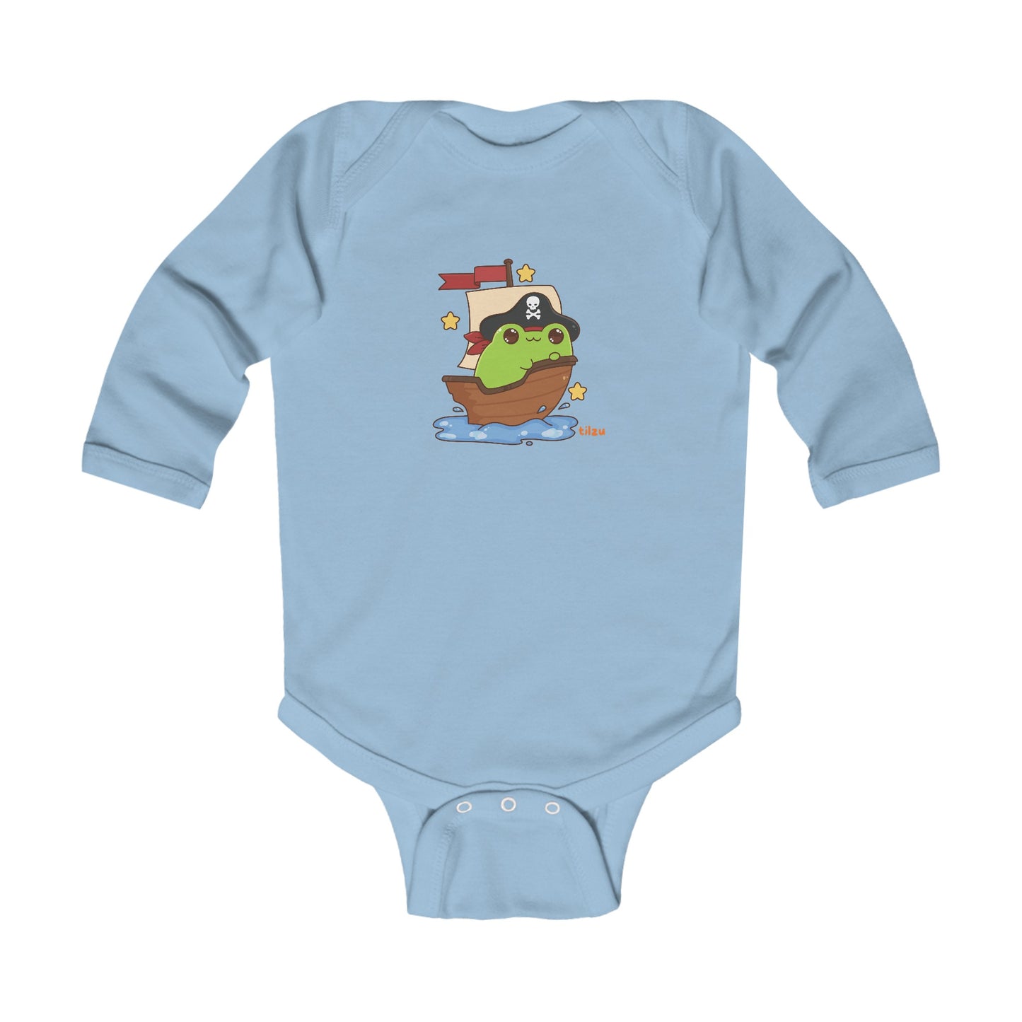 Infant Long Sleeve Bodysuit - Frog