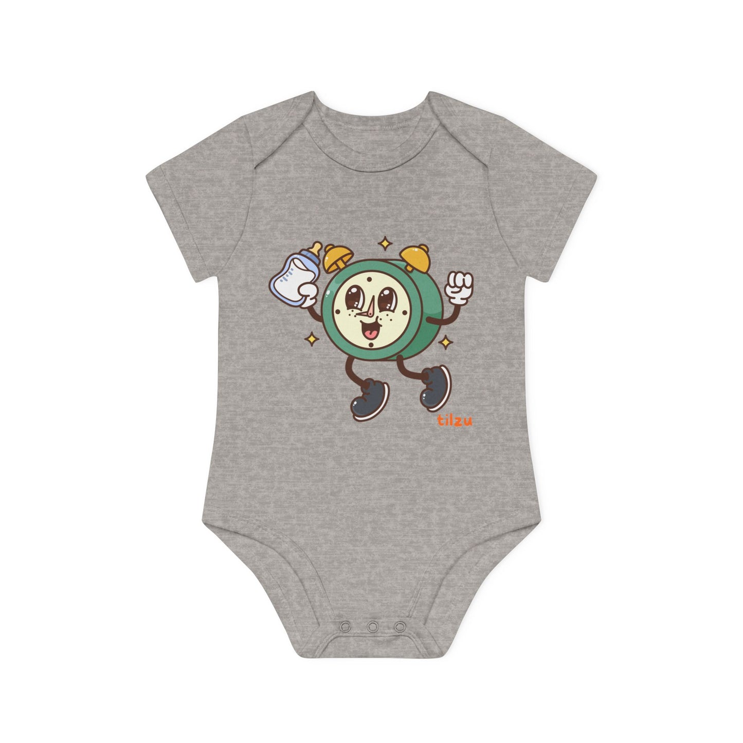 Tilzu Baby Organic Short Sleeve Onesie Feeding Time