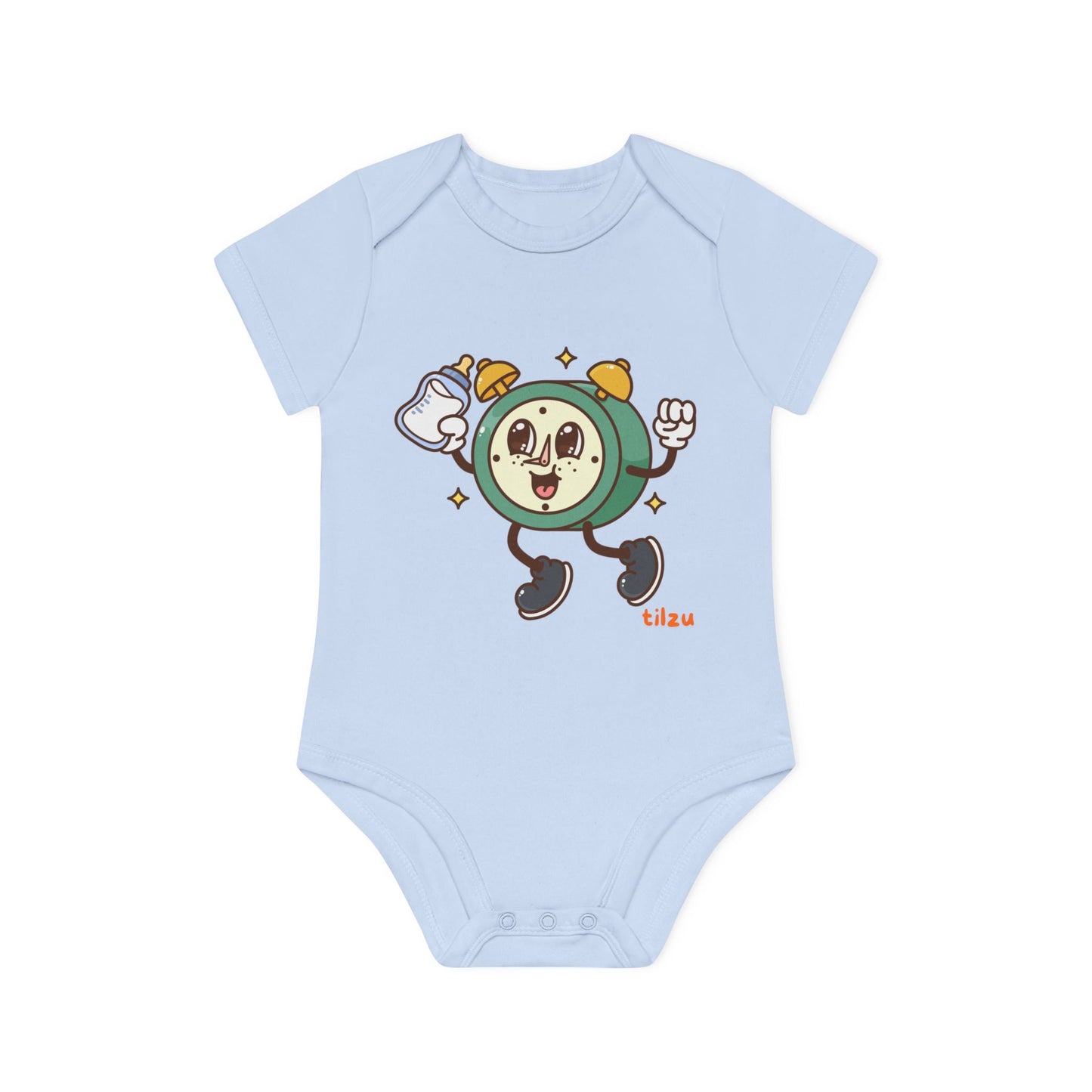 Tilzu Baby Organic Short Sleeve Onesie Feeding Time