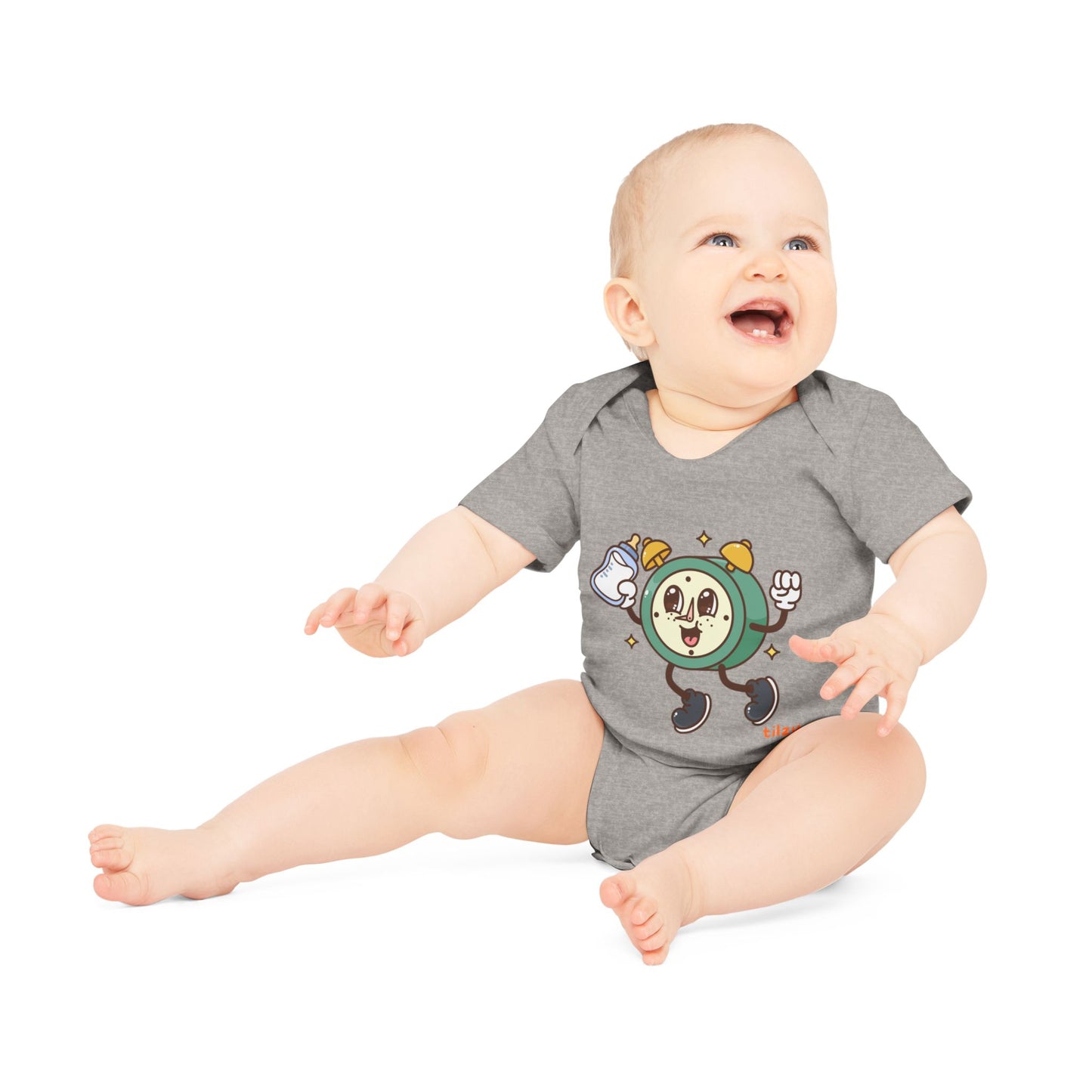 Tilzu Baby Organic Short Sleeve Onesie Feeding Time