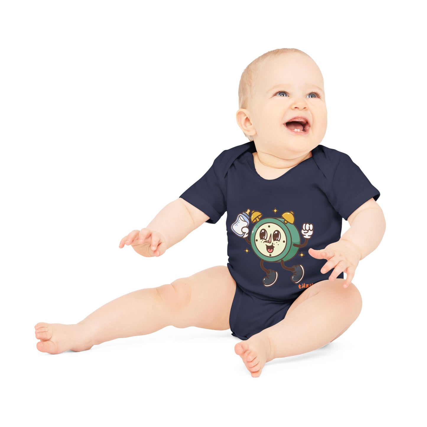 Tilzu Baby Organic Short Sleeve Onesie Feeding Time