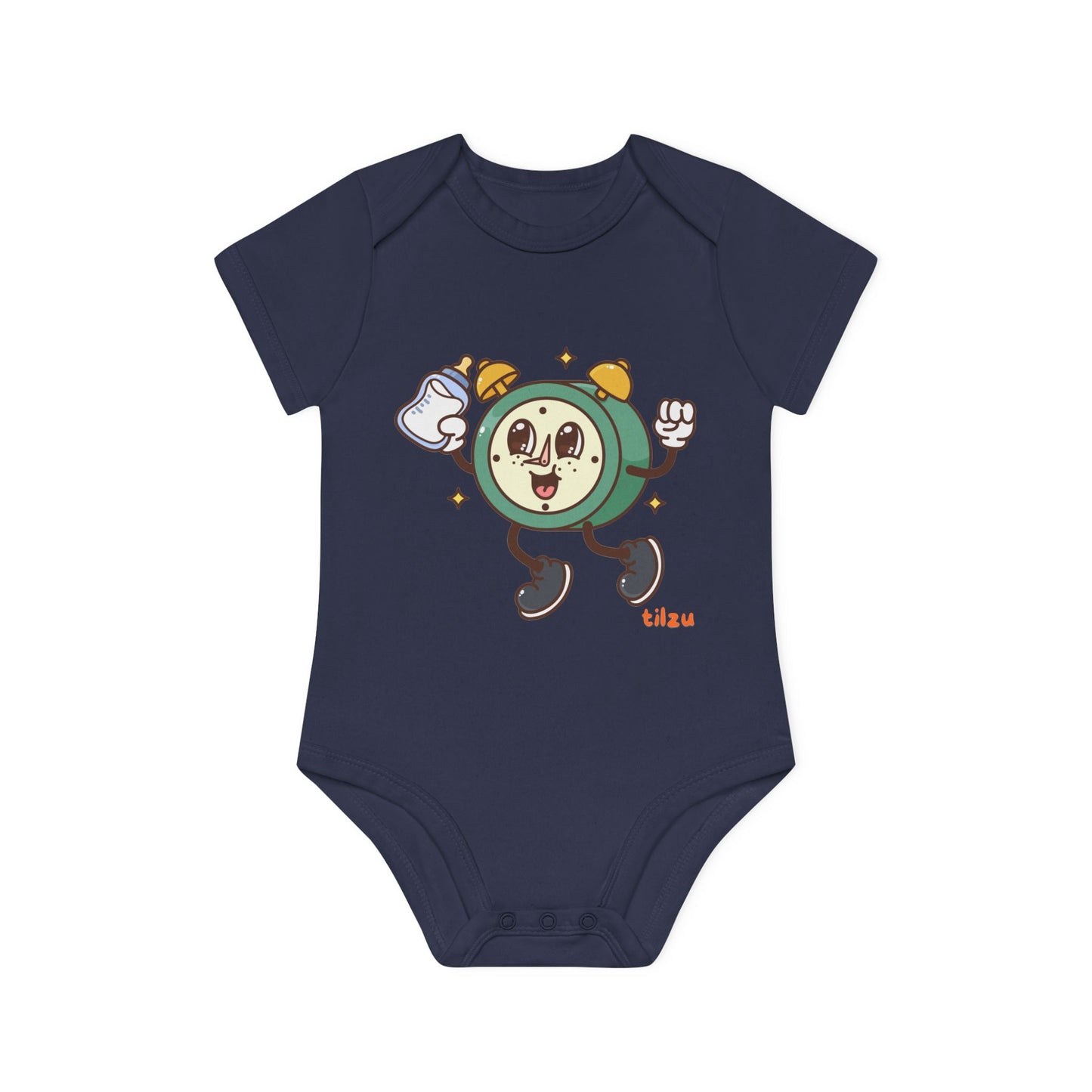 Tilzu Baby Organic Short Sleeve Onesie Feeding Time