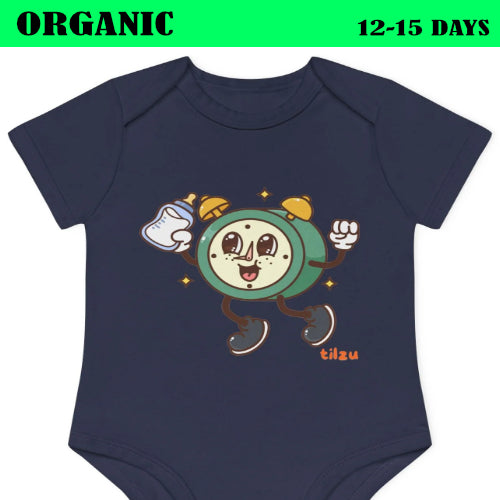 Tilzu Baby Organic Short Sleeve Onesie Feeding Time